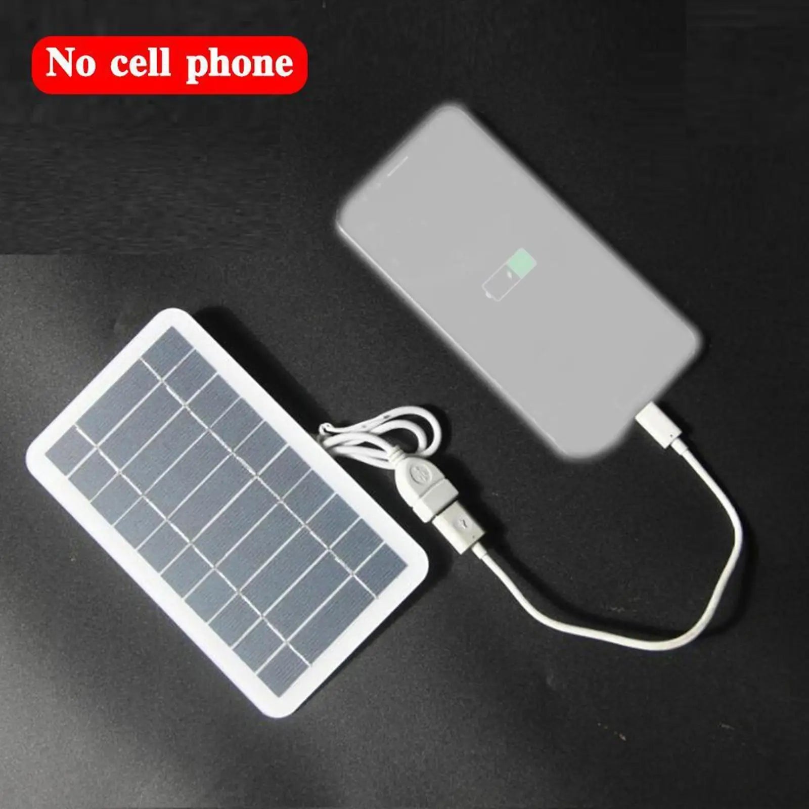 USB Solar Panel Charger - Portable 5V Power Bank Charger