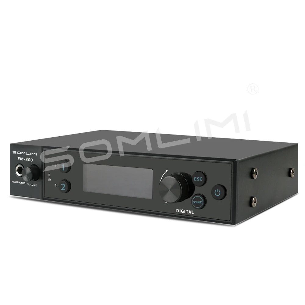 SOMLIMI EM-300 UHF True Diversity Wireless Microphone System for Karaoke Stage Performances Mic Wireless Professionnel