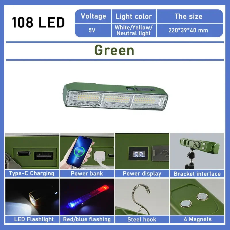 Magnetic LED Work Light - Rechargeable Under-Hood Lamp
