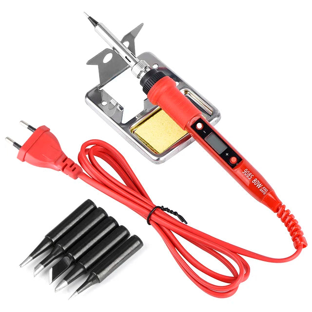 JCD Electric Soldering Iron 80W LCD Digital Display Adjustable Temperature Soldering Iron Set 220V/110V Welding Solder Tools