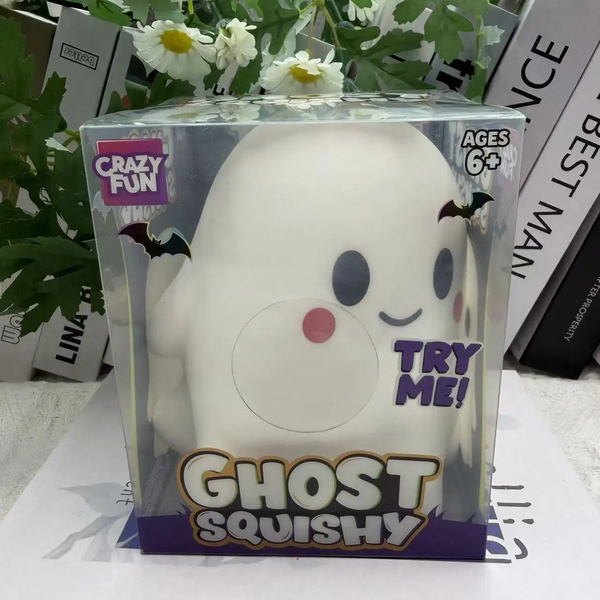 Juguete blando fantasma de Halloween, bonito adorno decorativo, decoración mini de alivio del estrés creativo de rebote lento