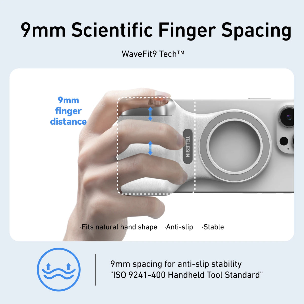 TELESIN Phone Camera Shoot Hand Grip Magnetic Smart Phone Holder Shooting Aid Remote Control Handle For Iphone Android Phone