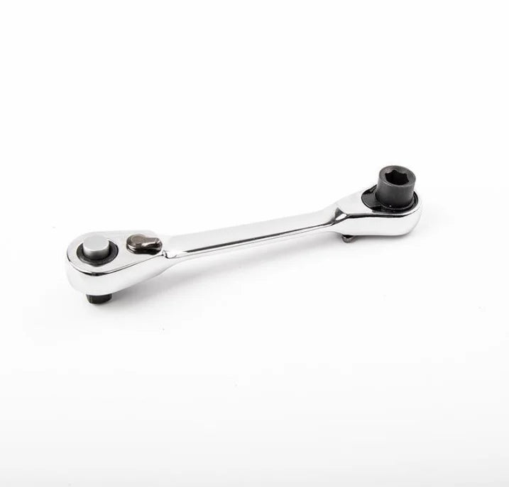 Mini Treble 1/4 Double Ended Quick Ratchet Wrench Set 2-in-1 Hex Torque Screwdriver Socket DIY Repair Tool for Electronics