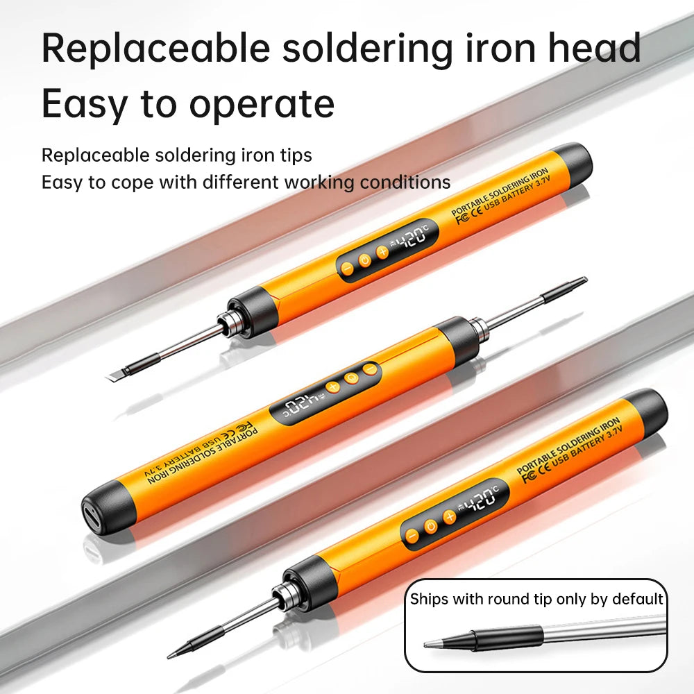 5V 8W USB Soldering Iron Wireless Electric Soldering Iron Fast Charging Lithium Battery Solder Iron Portable Repair Welding Tool