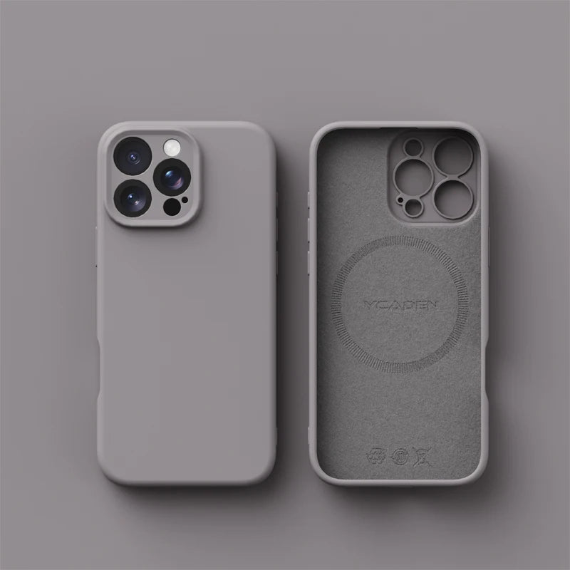 Original Magnetic For Magsafe Phone Case For iPhone 16 15 14 12 13 17 Pro Max 16 Plus Case Liquid Silicone Wireless Charge Cover