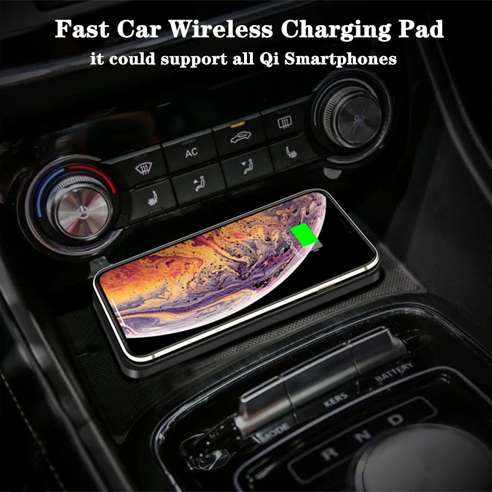 Car Wireless Charger for Iphone 17 16 15 14 13 12 Pro Max X Samsung S25 S24 Xiaomi  Wireless Car Charging Silicone Non-slip Pad