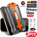 3-Pack Dust-Free Design Privacy Tempered Glass Screen Protector for Iphone 18 Pro Max/18 Pro/17 Pro Max/17 Pro/17/16 /15/14/13/12/11, with Installation Kit Auto-Alignment Kit Anti-Fall, Anti-Scratch, One-Click Dust-Free Insta
