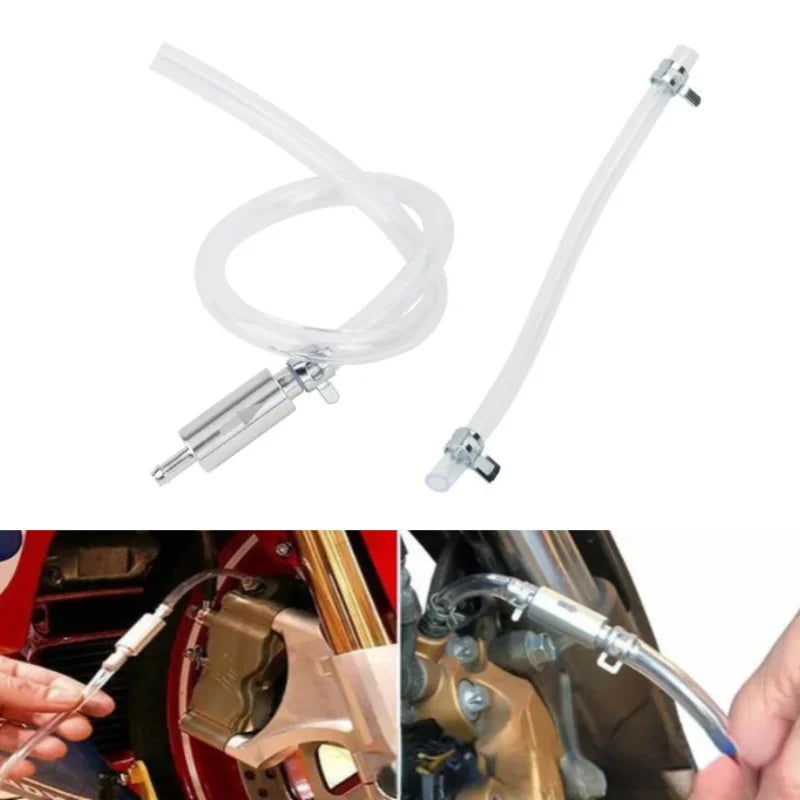 Hydraulic Brake Bleeder Tool Lockable Automotive Brake Fluid Bleeder Bleeding Hose With Non Return One Way Check Valve