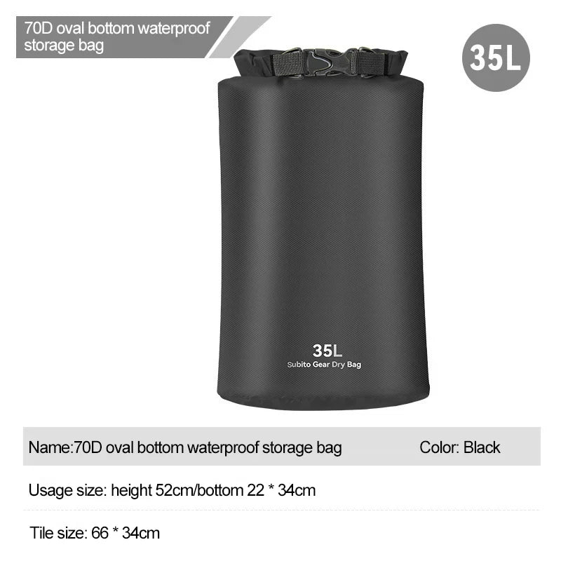 Bolsa seca impermeable de 3L/5L/12L/20L/35L, bolsa ultraligera para exteriores, bolsa de almacenamiento de ropa para deriva, natación, rafting, kayak, bolsa deportiva