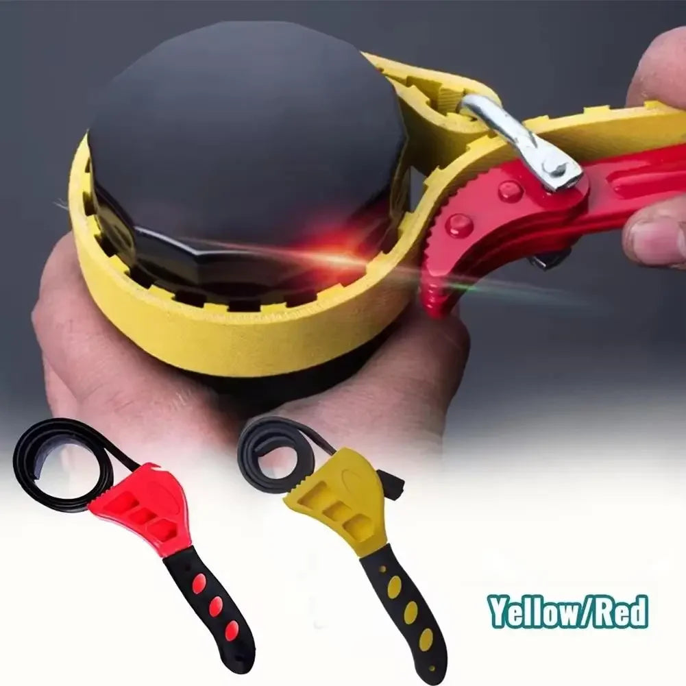 Adjustable Locking Strap Spanner Wrench Belt Oil Filter Puller Removal Tool Disassembly Strap Opener Tool