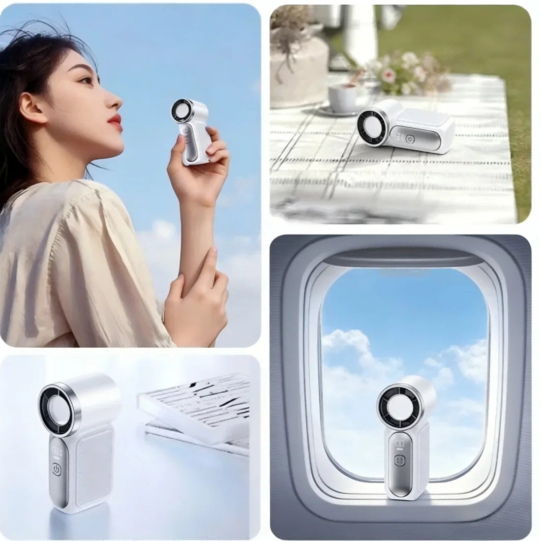 2026 New 100-Speed Mini Handheld Fan, High-Speed Turbo Blower, USB Rechargeable, Long-Lasting Portable Outdoor Cooling Fan