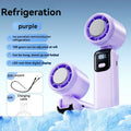 JPNPL Hanging Ice Pack Handheld High-speed Fan Folding 100 Speed Infinitely Adjustable Fan Portable For Outdoor Neck