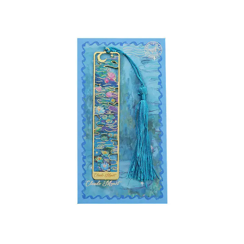 1-6-12 Pcs Creative Metal Book Mark Vintage Oil Painting Bookmark Office School Supplies Funny Gift Stationery Items