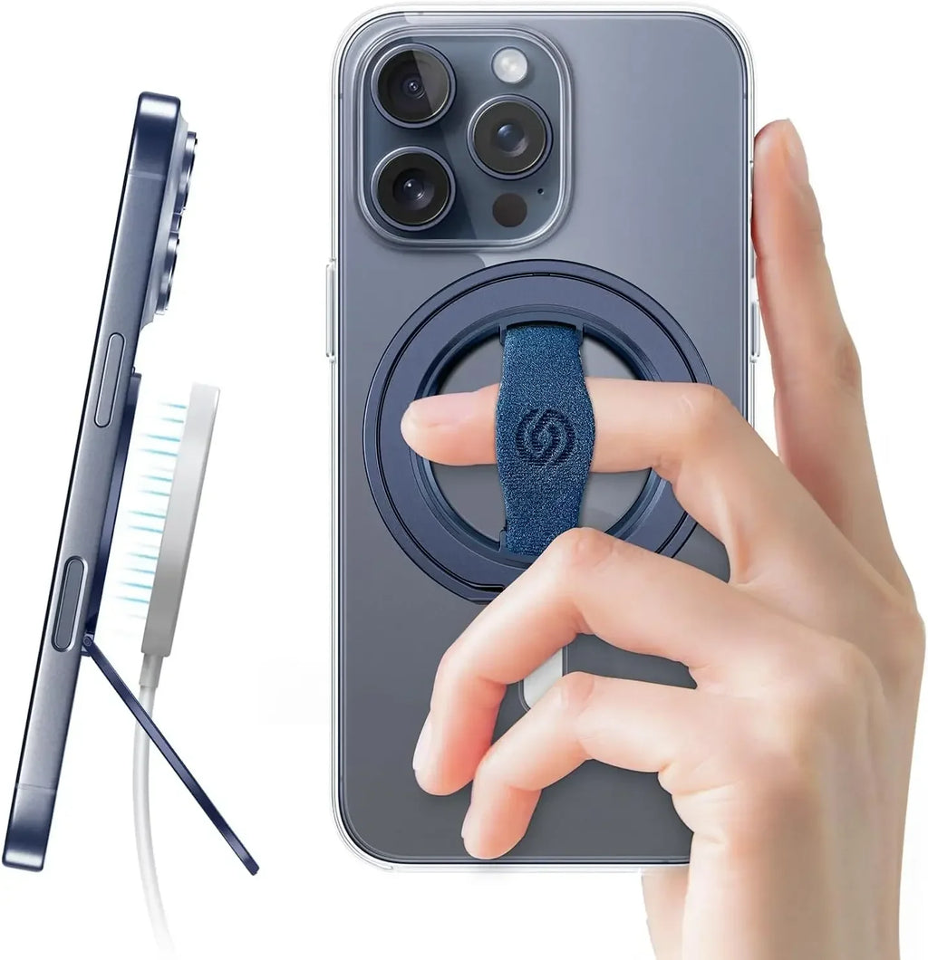 EWA MagOne 3rd Gen Phone Grip Stand with Magnetic Ring Holder Compatible with MagSafe Kickstand Loop for iPhone 17~12 Series