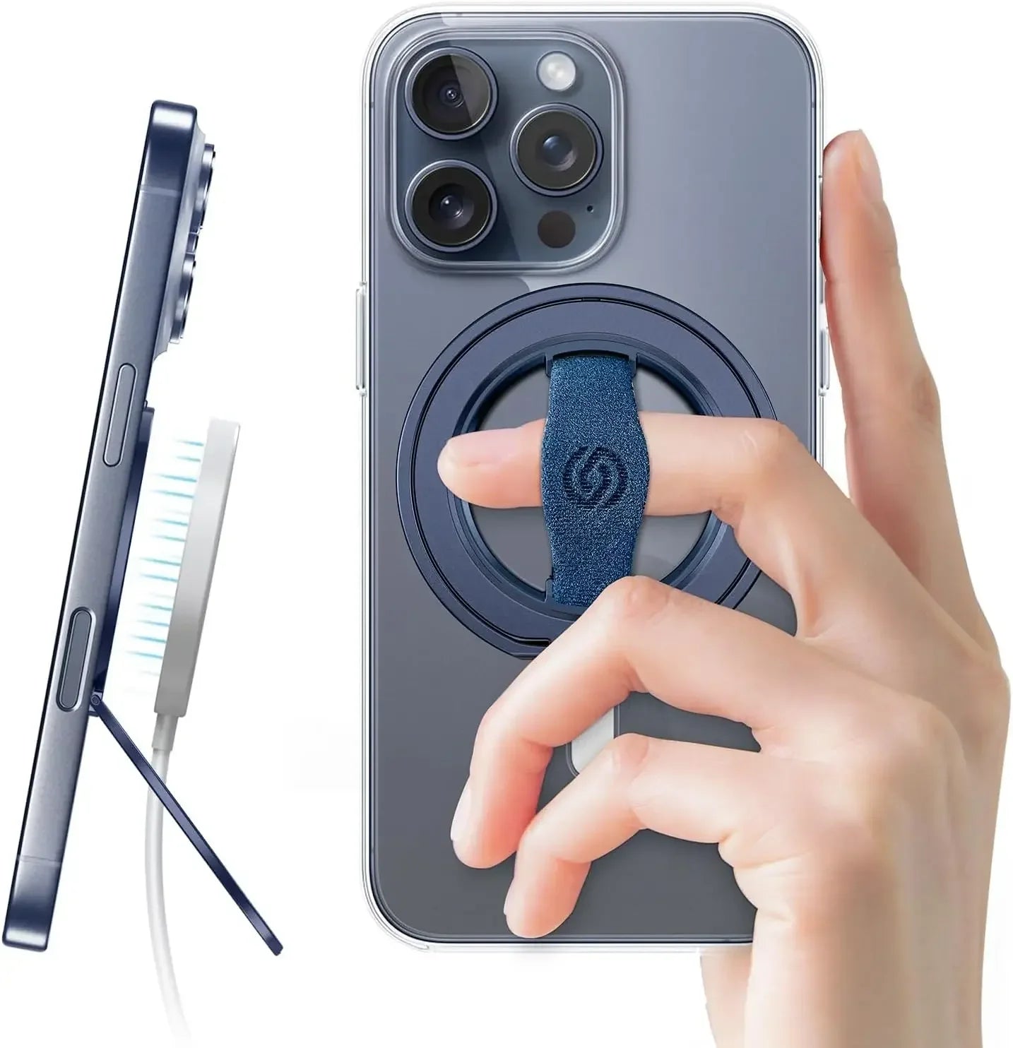 EWA MagOne 3rd Gen Phone Grip Stand with Magnetic Ring Holder Compatible with MagSafe Kickstand Loop for iPhone 17~12 Series