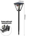 2 in 1 Solar Outdoor Motion Sensor Lighting LED Light Lawn Lamp Wall Dual Purpose Lights Waterproof for Garden Porch Courtyard