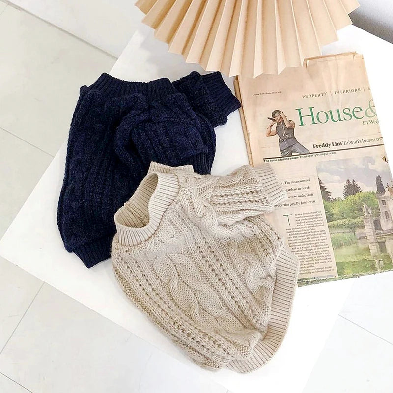 Winter High-Neck Sweater for Small Wiener Dogs Autumn Warm Coat for Badger Dogs Thick Loungewear for Small Dachshund Dogs