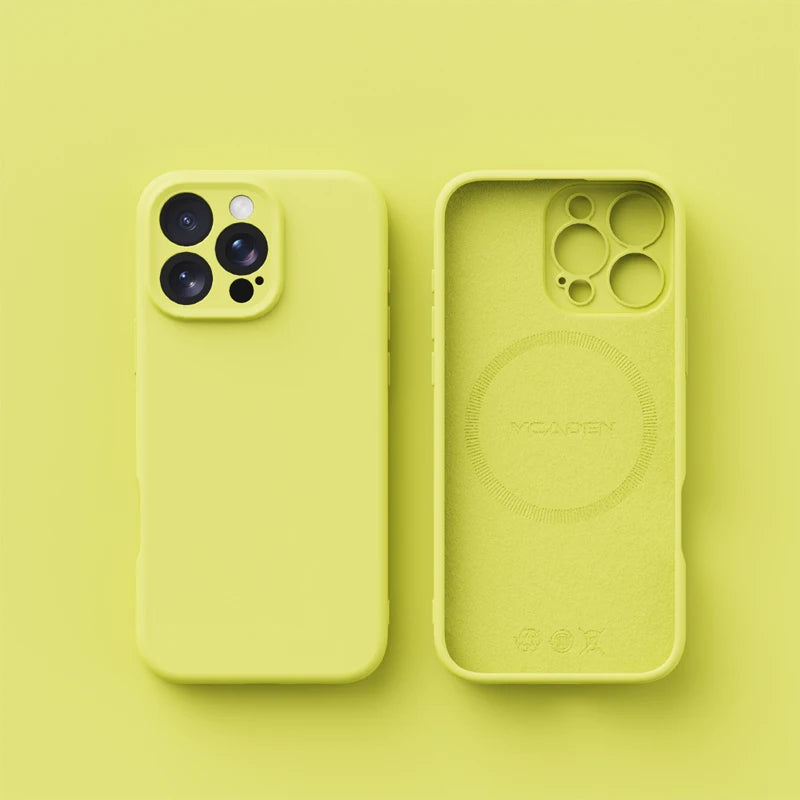 Original Magnetic For Magsafe Phone Case For iPhone 16 15 14 12 13 17 Pro Max 16 Plus Case Liquid Silicone Wireless Charge Cover