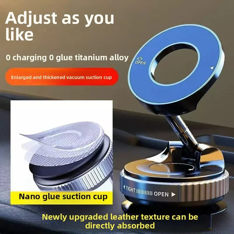 Magnetic Vacuum Phone Holder Compatible With MagSafe 360° Rotatable 96LBS Suction Cup Mount Suitable For iPhone Android Devices For Car Gym Mirror Use