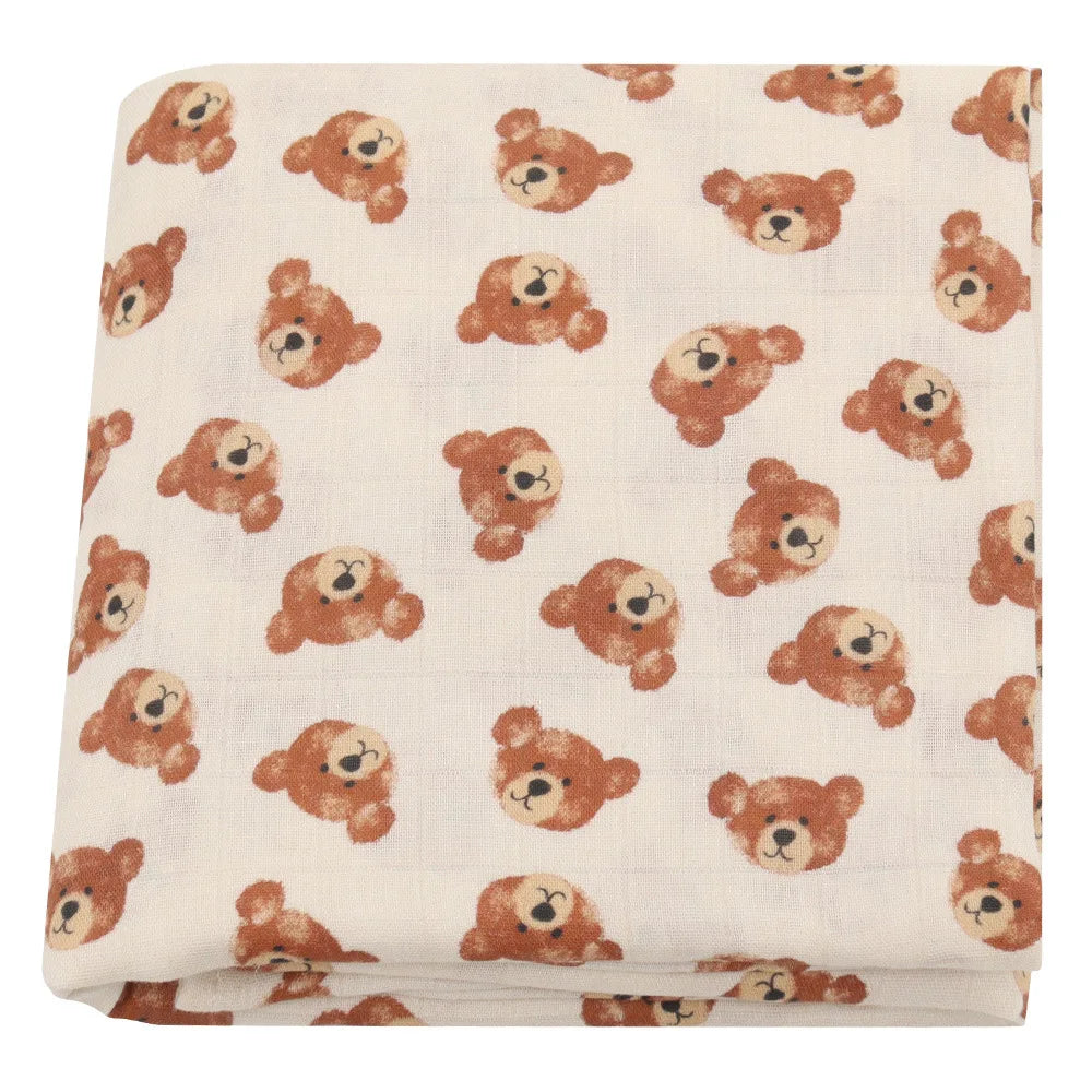 120x120cm Bamboo Cotton Muslin Blanket Baby Swaddle Warp Newborn Bath Towel Gauze Infant Kids Wrap Sleepsack Baby Blankets