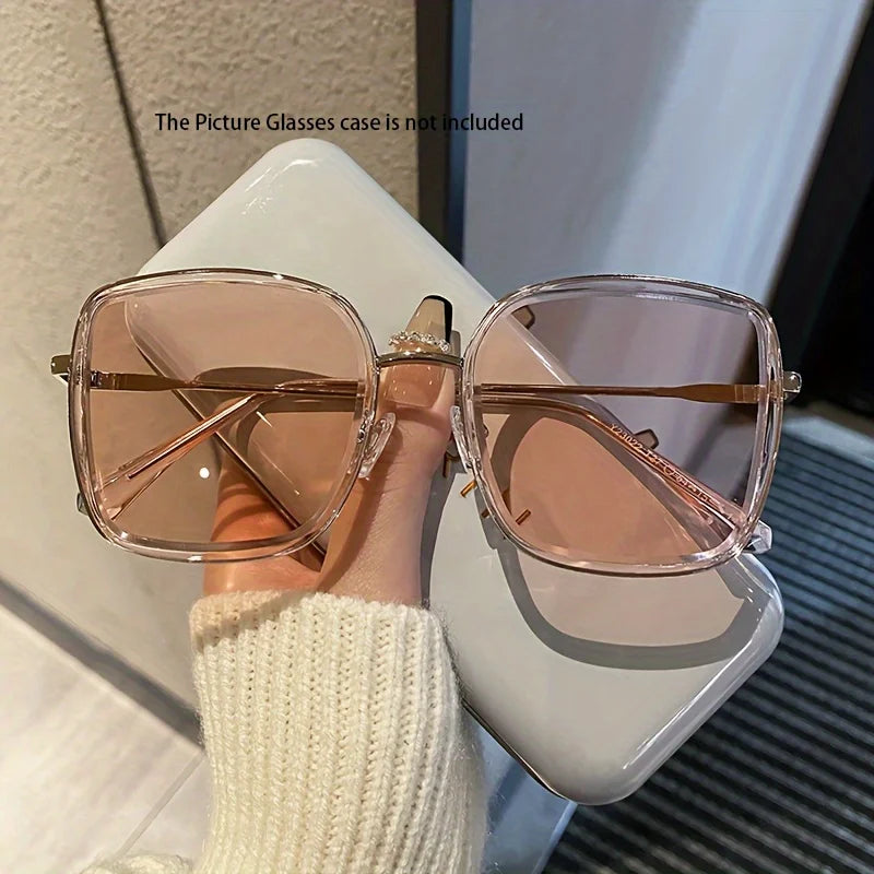 2026 New Fashion Oversized Frame Sunglasses for Women Perfect for Round Faces Stylish Trendy Shades Suitable for Parties Daily Wear Ideal Holiday Gift for Family and Friends Must Have Fashion Accessory for Modern Ladies