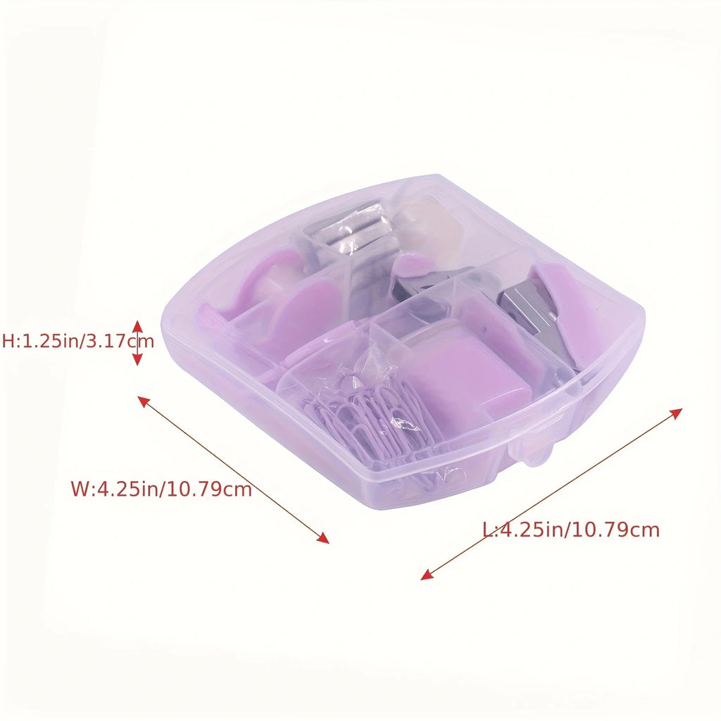 1 Set Mini Stapler Mini School Supply Kits Mini Office Supply Kits, Includes Mini Stapler,Scissors, Staple Remover, Staples, Tap