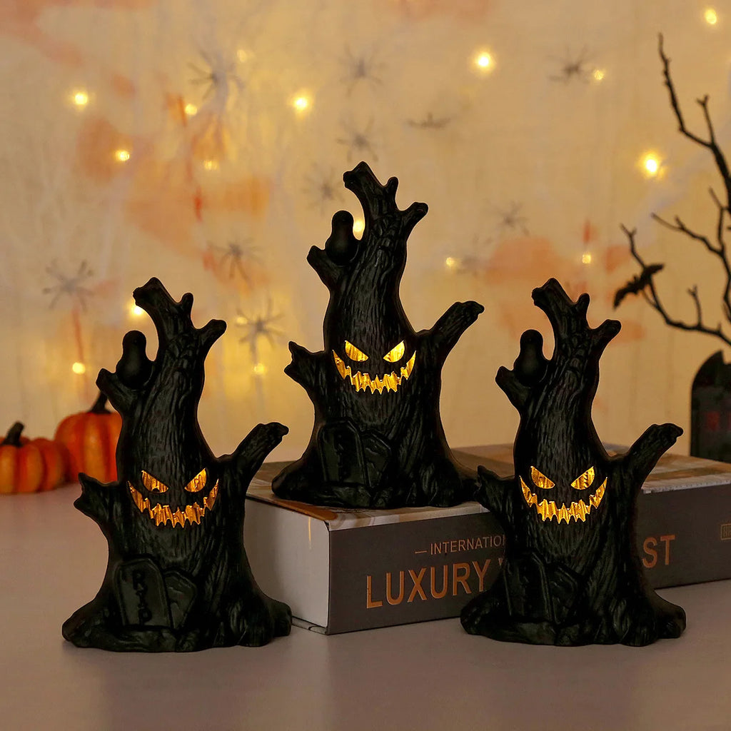 Halloween LED Tree Lights — Ghosts, Pumpkins & Spooky Shapes