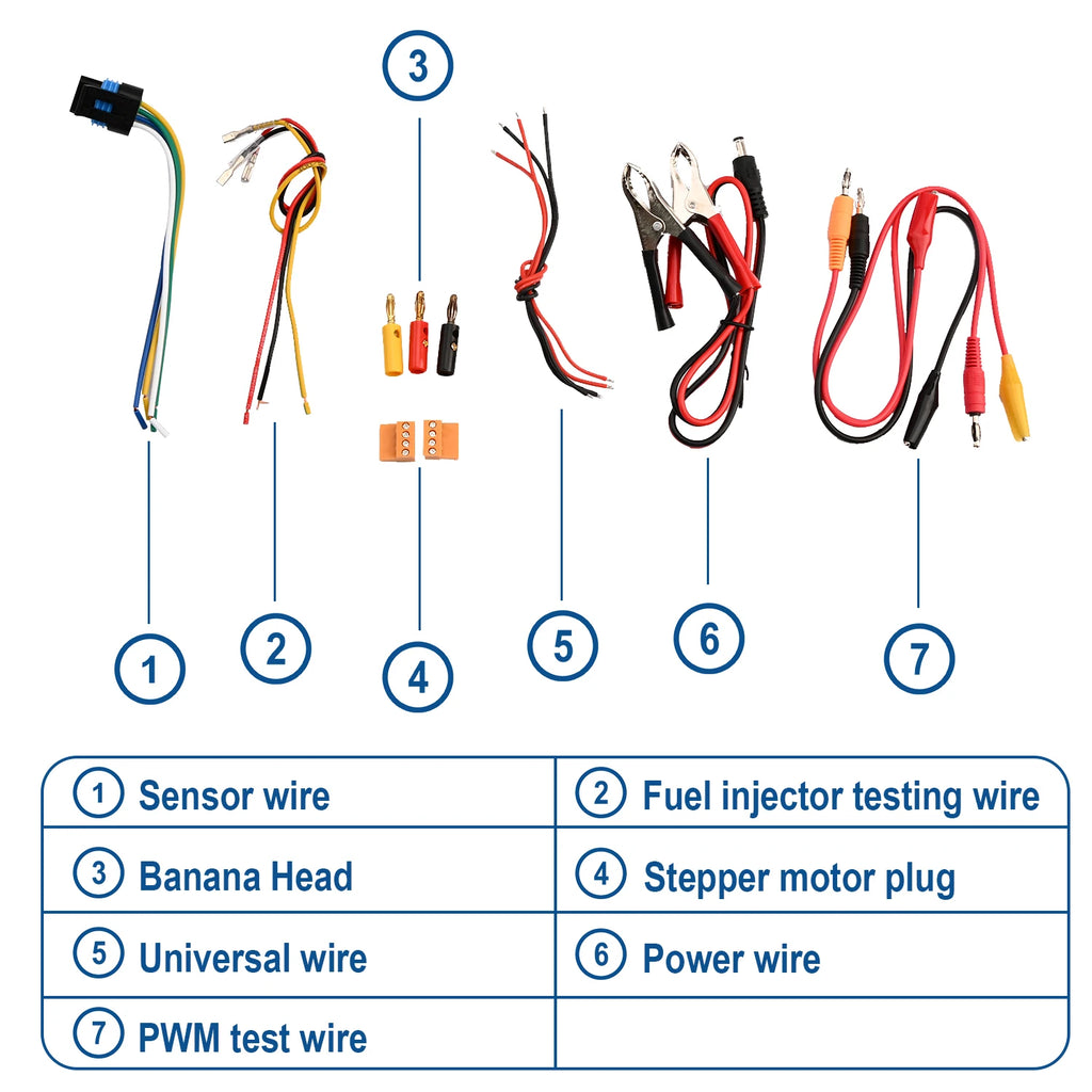 2025 NEW! Auto Ignition Coil Test Injector Solenoid Valve Idling Stepper Motor Instrument Tester Fault Detector Drive Simulator