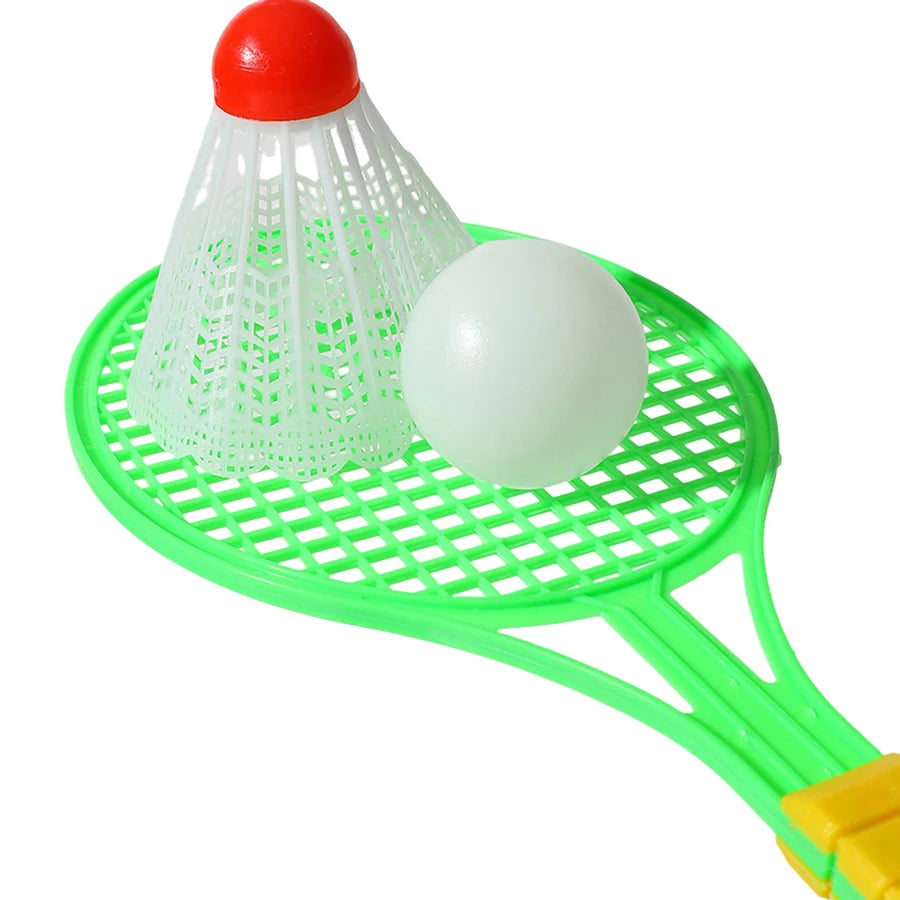 4pcs/set Color Mini Badminton Racket with Badminton Table Tennis Two Person Interactive Indoor Universal Sports Game Gifts