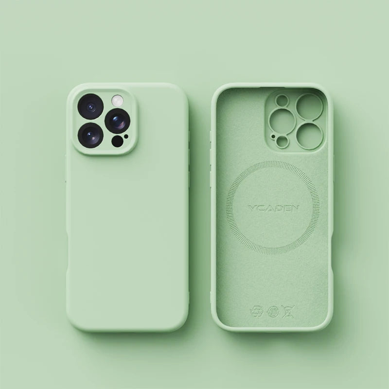 Original Magnetic For Magsafe Phone Case For iPhone 16 15 14 12 13 17 Pro Max 16 Plus Case Liquid Silicone Wireless Charge Cover