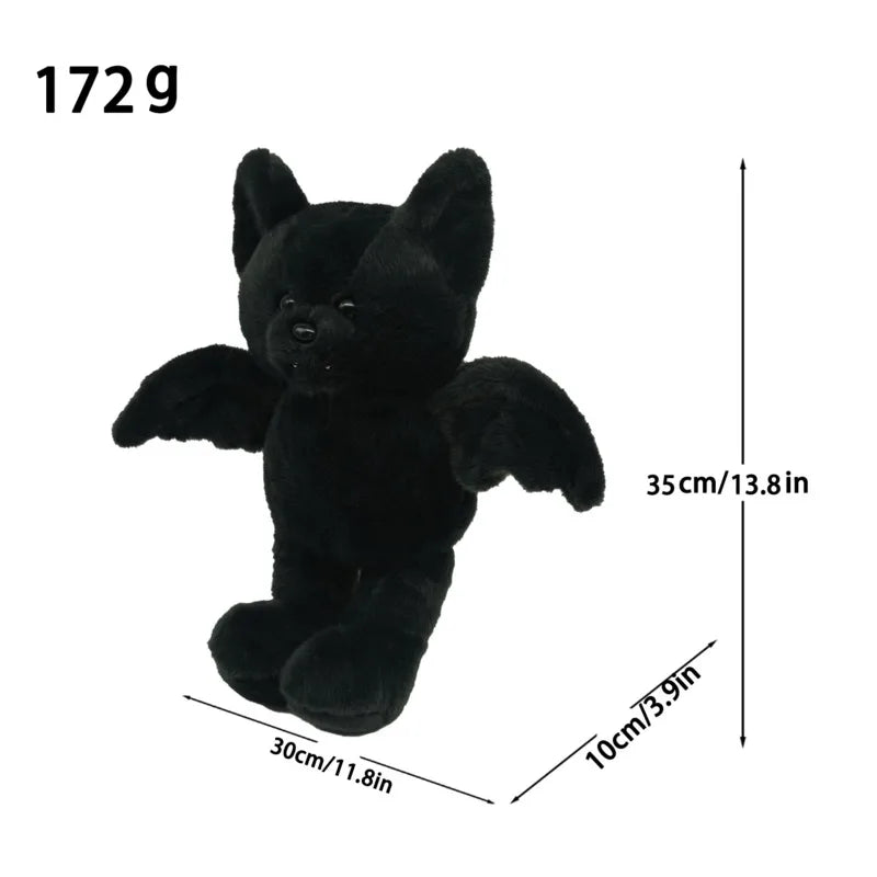 Murciélago Negro de Peluche de Halloween, Juguete de Murciélago de Peluche de Dibujos Animados, Muñeco de Peluche de Murciélago, Osito Negro, Murciélago, Muñeca, Regalo de Decoración para Fiesta de Halloween