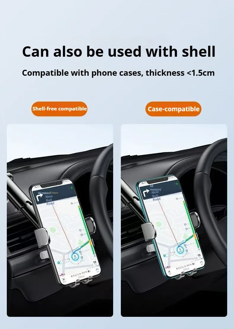NEW Mobile Phone Holder Air Outlet Gravity Sensor Car Holder Riangle Gravity Frosted Simplicity