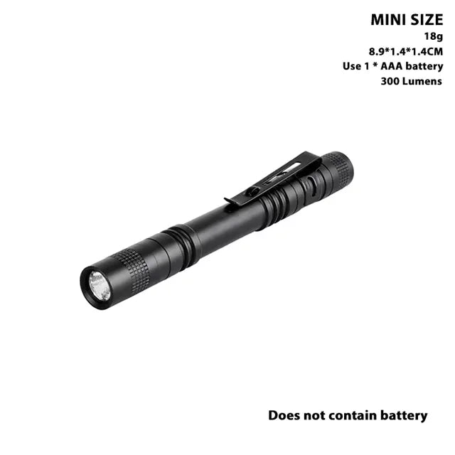 Mini Linterna de Mano LED Portátil de Bolsillo Ultra Brillante de Altos Lúmenes para Acampada al Aire Libre Emergencias