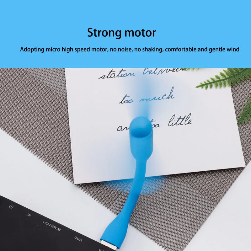 Mini USB Fan Flexible Bendable For Power Bank Laptop PC AC Charger Portable Hand For Computer Summer Gadget
