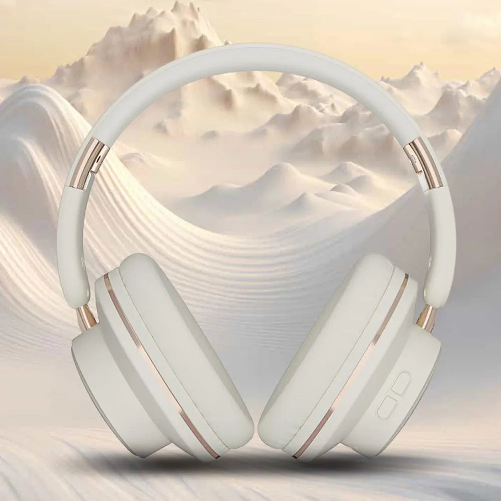 Bluetooth Headphones Wireless Headset Over Ear Foldable Portable Fashion Aesthetic Hi Fi Stereo Sound BT 5.3 Dual Mode Connectivity 24H Battery Fast Charging For Travel Gaming Music Streaming Photographers Students Commuters