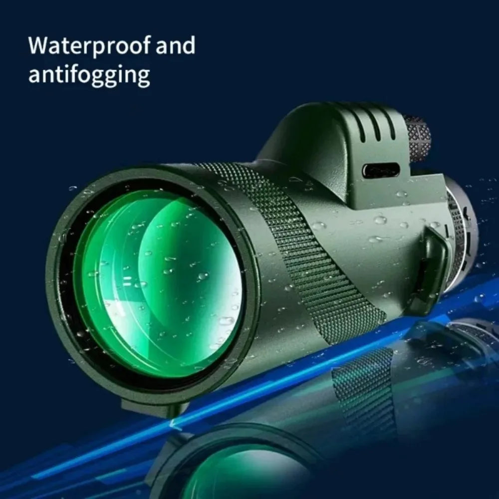 80x100 HD Zoom Portable Telescope Long Distance 5000M Folding Mini Powerful for Hunting Sports Outdoor Camping Travel