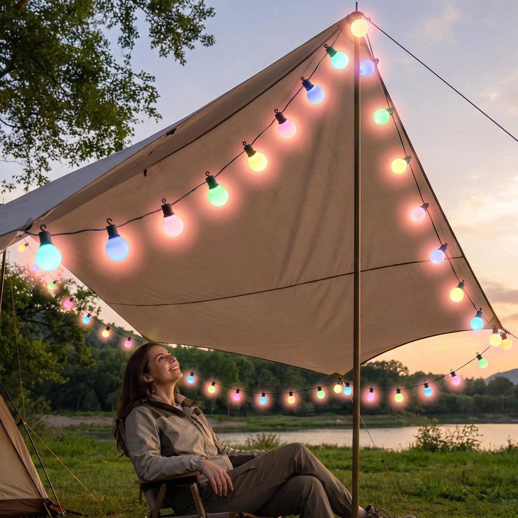 Smart WIFI G40 LED Bulb String Light USB 15M 25 Blubs Fairy Lights Christmas Bedroom Outdoor Garden Decor Festoon Garland