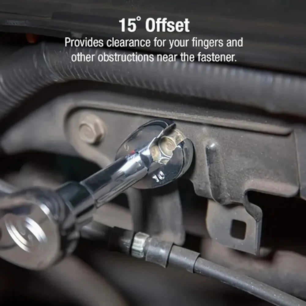 New High Quality 10Pcs 3/8Inch Drive Crowfoot Wrench 3/8Inch Drive Carbon Steel Open End Spanner Metric Foot Horn Wrench Head