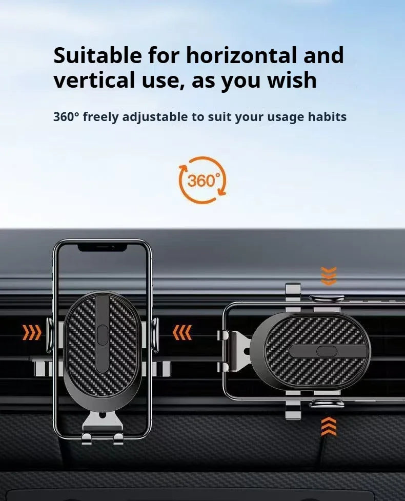NEW Mobile Phone Holder Air Outlet Gravity Sensor Car Holder Riangle Gravity Frosted Simplicity