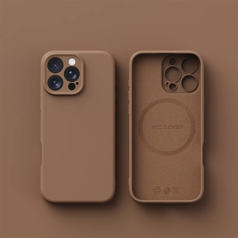 Original Magnetic For Magsafe Phone Case For iPhone 16 15 14 12 13 17 Pro Max 16 Plus Case Liquid Silicone Wireless Charge Cover