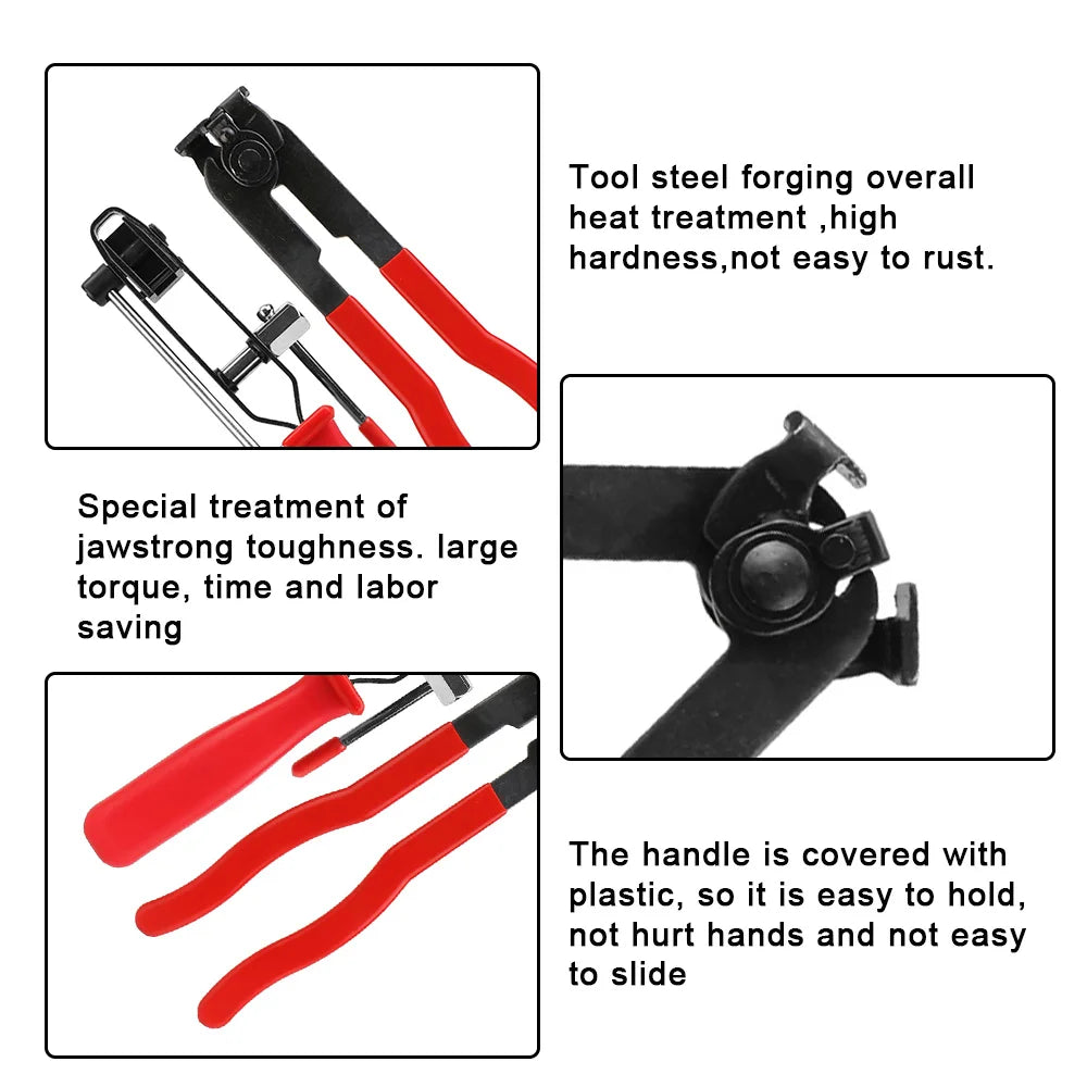 CV Joint Boot Clamp Pliers Car Banding Hand Tool Kit for Exhaust Pipe Fuel Filter Hand Installer Tool Multi-Function Durable