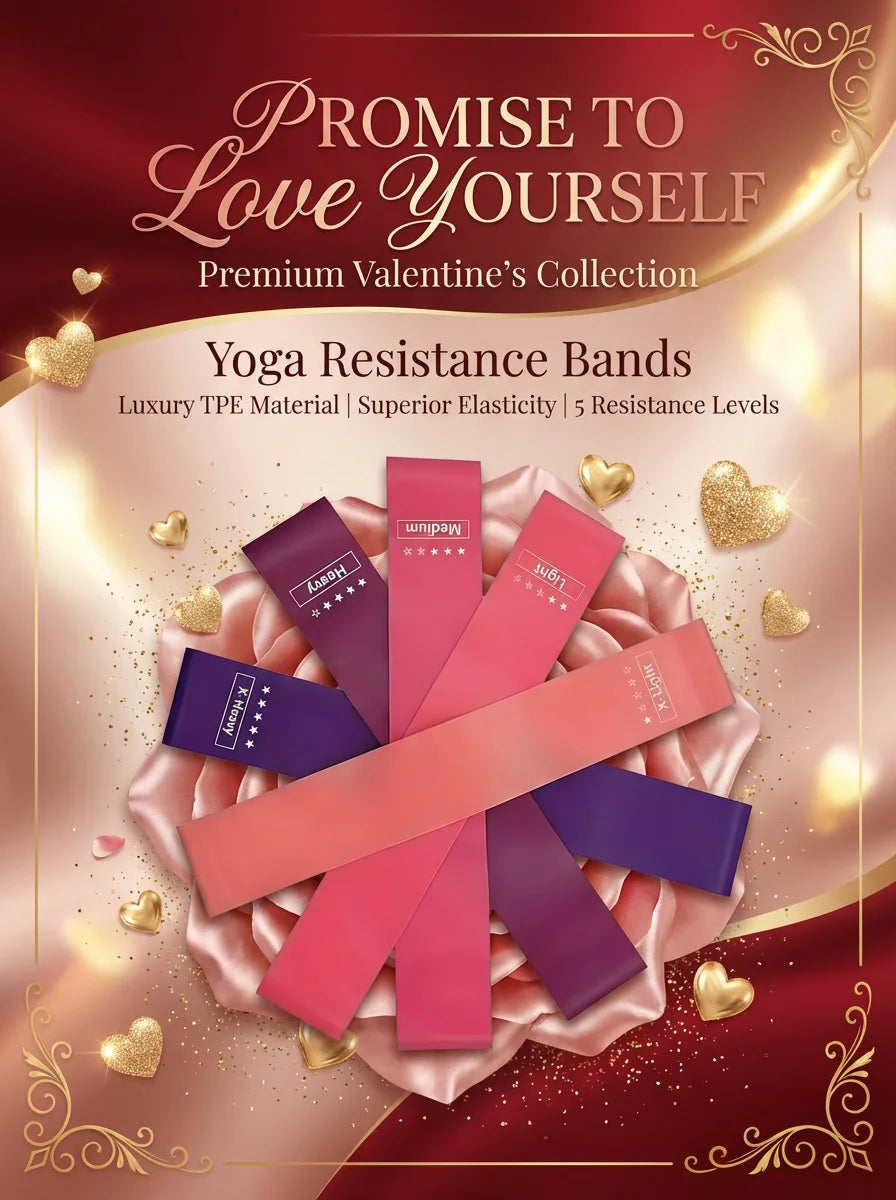 5PCS TPE Resistance Bands, Loop Bands Set for Glute Building & Yoga, 5 Different Levels, Soft & Elastic Fitness Gift