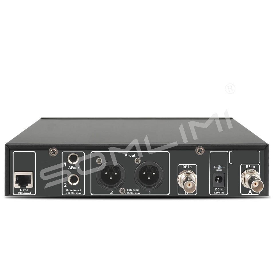 SOMLIMI EM-300 UHF True Diversity Wireless Microphone System for Karaoke Stage Performances Mic Wireless Professionnel